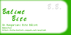 balint bite business card